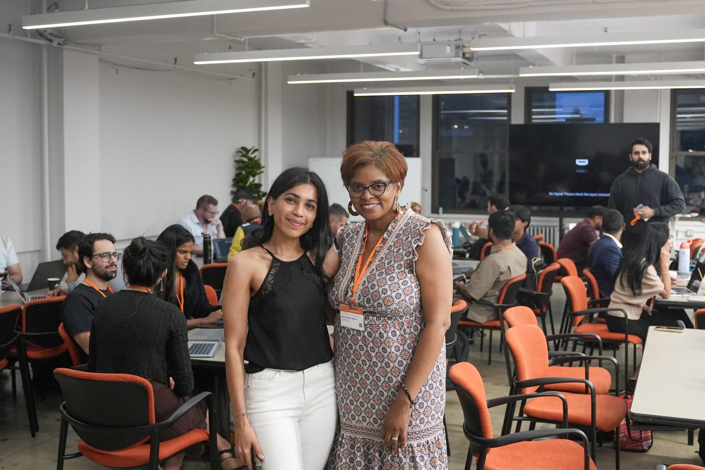 Sharon with co-host Marie Roker-Jones